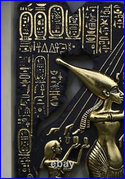 Egyptian Golden Stela Of King Akhenaten, His Queen Nefertiti & Their Children BC