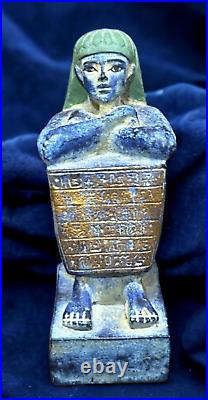 Egyptian Seated Scribe Ancient Antiques Statue Rare Egypt statue Pharaonic BC