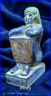 Egyptian Seated Scribe Ancient Antiques Statue Rare Egypt statue Pharaonic BC