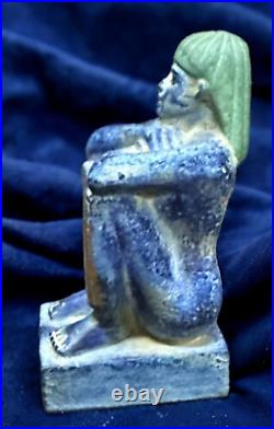 Egyptian Seated Scribe Ancient Antiques Statue Rare Egypt statue Pharaonic BC