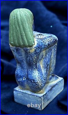 Egyptian Seated Scribe Ancient Antiques Statue Rare Egypt statue Pharaonic BC