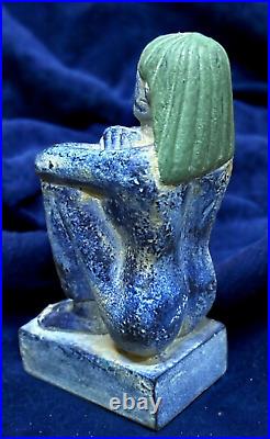 Egyptian Seated Scribe Ancient Antiques Statue Rare Egypt statue Pharaonic BC