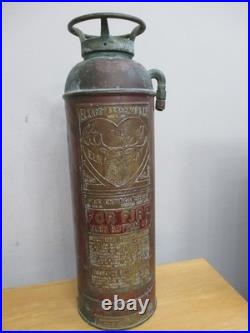 Elkhart Brass & Copper Fire Extinguisher 24 Tall Antique Collectible
