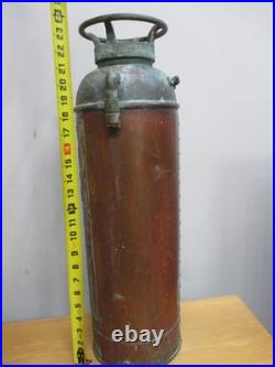 Elkhart Brass & Copper Fire Extinguisher 24 Tall Antique Collectible