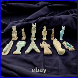 Exclusive Collection 12 Pharaonic God Amulets from Ancient Egyptian Antiquities