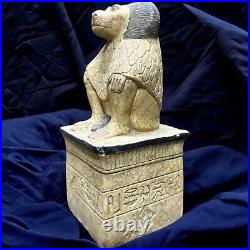 Exquisite Thoth God Baboon Statue Symbol of Wisdom, Moon, and Writing