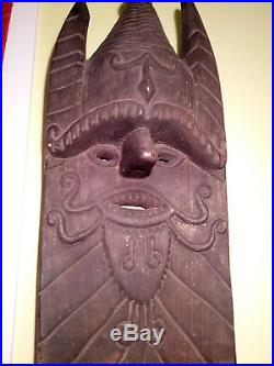 Extra-Large! Authentic Antique Nepalese/Nepal Middle Hills Wooden Shamans Mask