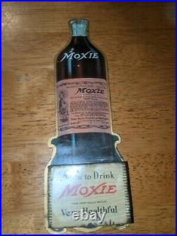 Extremely Rare Antique Moxie Advertising Sign match holder
