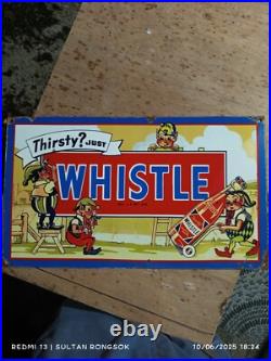 Extremely Rare Antique Not porcelain Vintage model whistle Painted steel plate-A