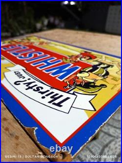 Extremely Rare Antique Not porcelain Vintage model whistle Painted steel plate-A