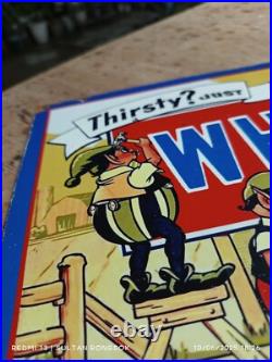 Extremely Rare Antique Not porcelain Vintage model whistle Painted steel plate-A