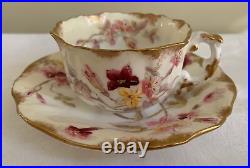 Four Antique H & Co (Hammersley) Demitasse Cups & Saucers RD150153 ca. 1887