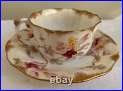 Four Antique H & Co (Hammersley) Demitasse Cups & Saucers RD150153 ca. 1887