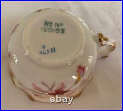 Four Antique H & Co (Hammersley) Demitasse Cups & Saucers RD150153 ca. 1887