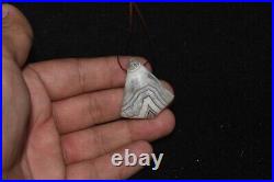 Genuine Ancient Bactrian Banded Agate Bead Amulet with Beautiful Patina