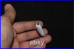 Genuine Ancient Bactrian Banded Agate Bead Amulet with Beautiful Patina