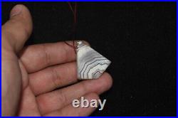 Genuine Ancient Bactrian Banded Agate Bead Amulet with Beautiful Patina