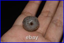 Genuine Ancient Old Agate Stone Bead In Good Condition Est 2000+ Years