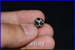 Genuine Ancient Tibetan Himalayan Round Etched Longevity Dzi Bead Est 1000+ year