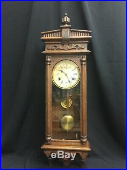 Great Grandma's Vintage Clocks Antique Waterbury Halifax Pendulum Wall Clock