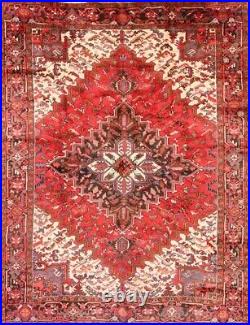 Hand-Knotted Geometric Oriental Wool Collectible Area Rug Carpet 8 x 11
