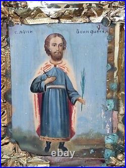Holy Martyr Boniface Vintage Boniface of Tarsus icon Religion Boniface Antiques