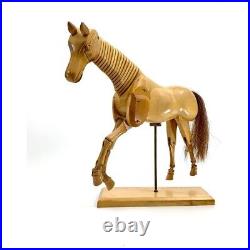 Horse Wooden Industrial? Mannequin Model Vintage Decor Statue