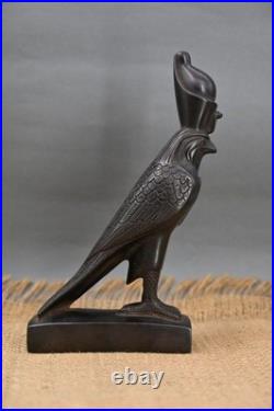 Horus Falcon Statue Ancient Egyptian Stone Sculpture Agate Protector Collectible