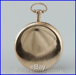 Important Swiss 18k gold pocket watch 1/4 Repeater and music movement Nov. 1817