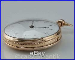 Important Swiss 18k gold pocket watch 1/4 Repeater and music movement Nov. 1817