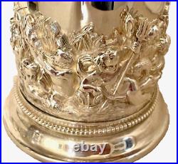 Incredible Cast Silverplate Antique Style Ice Bucket Ornate 3D