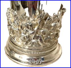 Incredible Cast Silverplate Antique Style Ice Bucket Ornate 3D