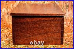 Interesting Antique Victorian Hand Painted Text Wood Storage Box Decor