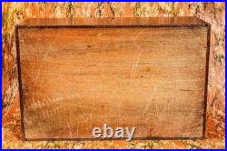 Interesting Antique Victorian Hand Painted Text Wood Storage Box Decor