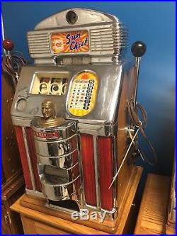 Jennings Dollar Sun Chief Antique Slot Machine Rare