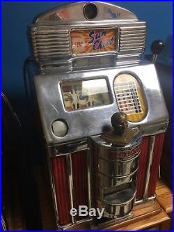 Jennings Dollar Sun Chief Antique Slot Machine Rare