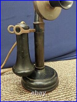 Kellogg Candle Stick Telephone Phone Ring Ringer Wall Box Antique 1901-1908