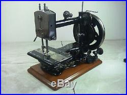 Kimball & Morton'So-All' Antique Fiddlebase Sewing Machine with Mother of Pearl
