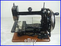 Kimball & Morton'So-All' Antique Fiddlebase Sewing Machine with Mother of Pearl