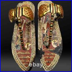 King Tutankhamun sandal handcrafted Rare Ancient Egyptian Antiquities Egypt BC