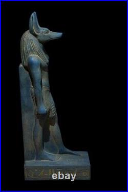 LARGE ANUBIS UNIQUE ANCIENT Egyptian Anubis Statue Sculpture Heavy Stone