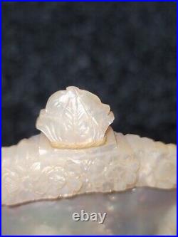 LG Rare Antique Early 19 Century Hand Carved Mother Pearl Nacre Shell Bethlehem