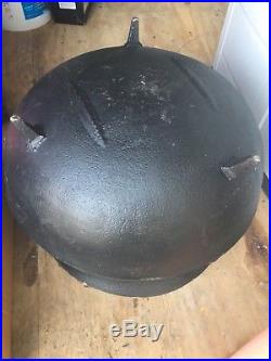 Large Antique Cast Iron Cauldron Gypsy Pot, Double Gatemarked, 3 Leg Kettle