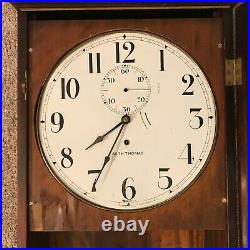 Large Antique Seth Thomas Regulator Wall Clock