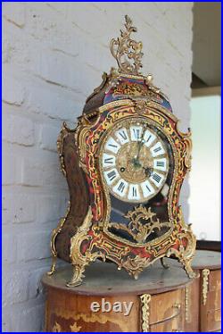 Large Boulle Cartel Mantel clock medusa head bronze ornaments