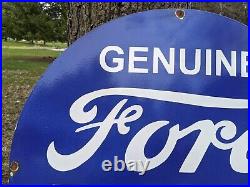 Large Vintage Ford Motor Company Battery Sales Service Porcelain Dealer Sign 30