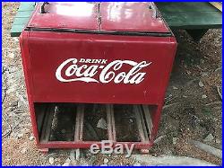 Large upright Antique Coke Cola Cooler