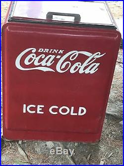 Large upright Antique Coke Cola Cooler