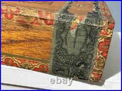 Late 1800s  antique Fleur De Lis cigar box Nicholas Kuhnen Iowa