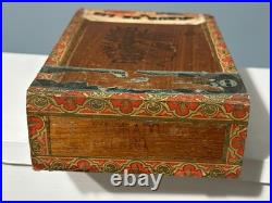 Late 1800s  antique Fleur De Lis cigar box Nicholas Kuhnen Iowa